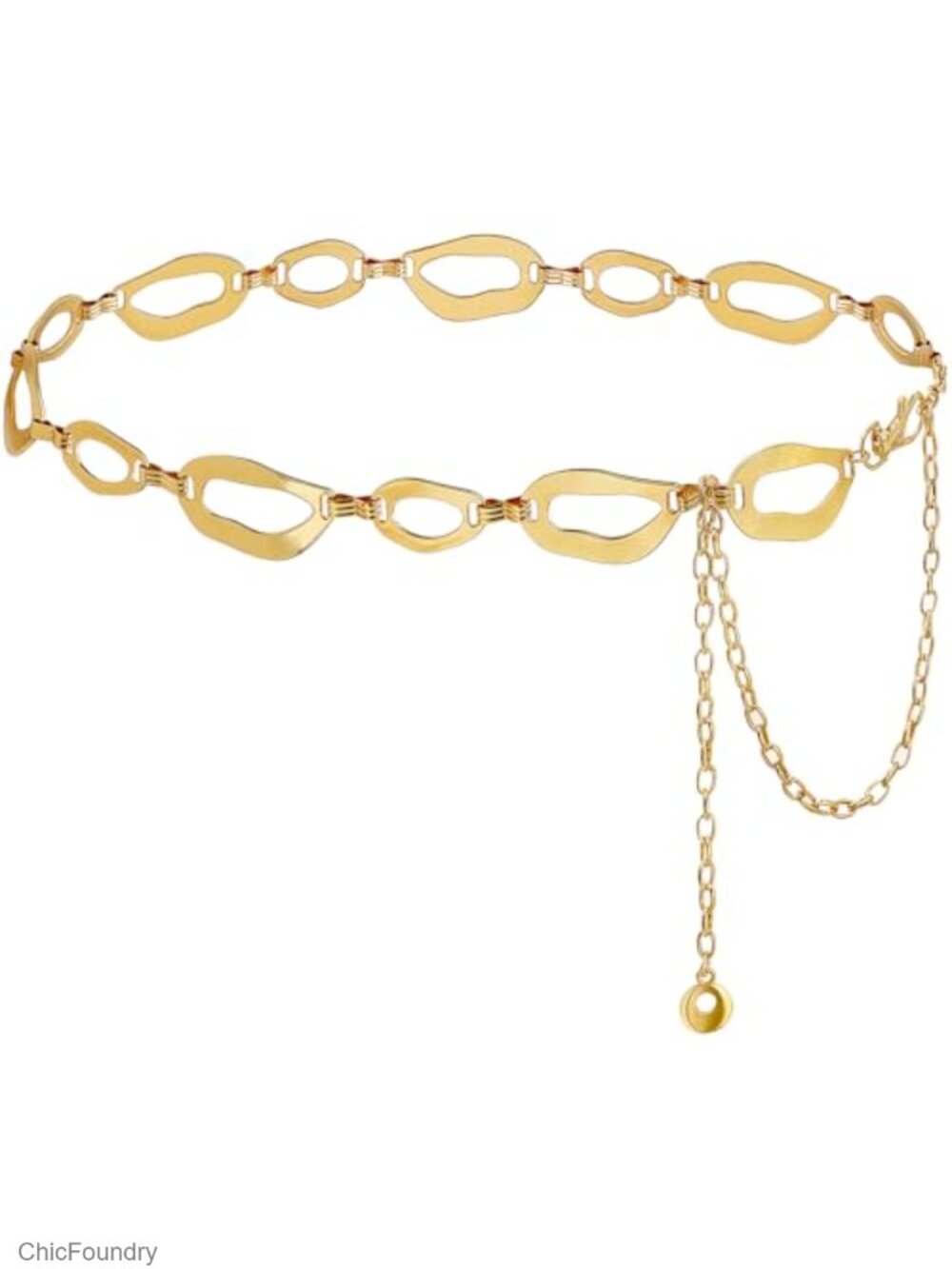 Chunky Waist Chain Belt for Dresses - Alloy Body Chain, Curb Chain